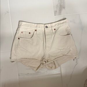 Levi's Women's Off-White Jean Shorts